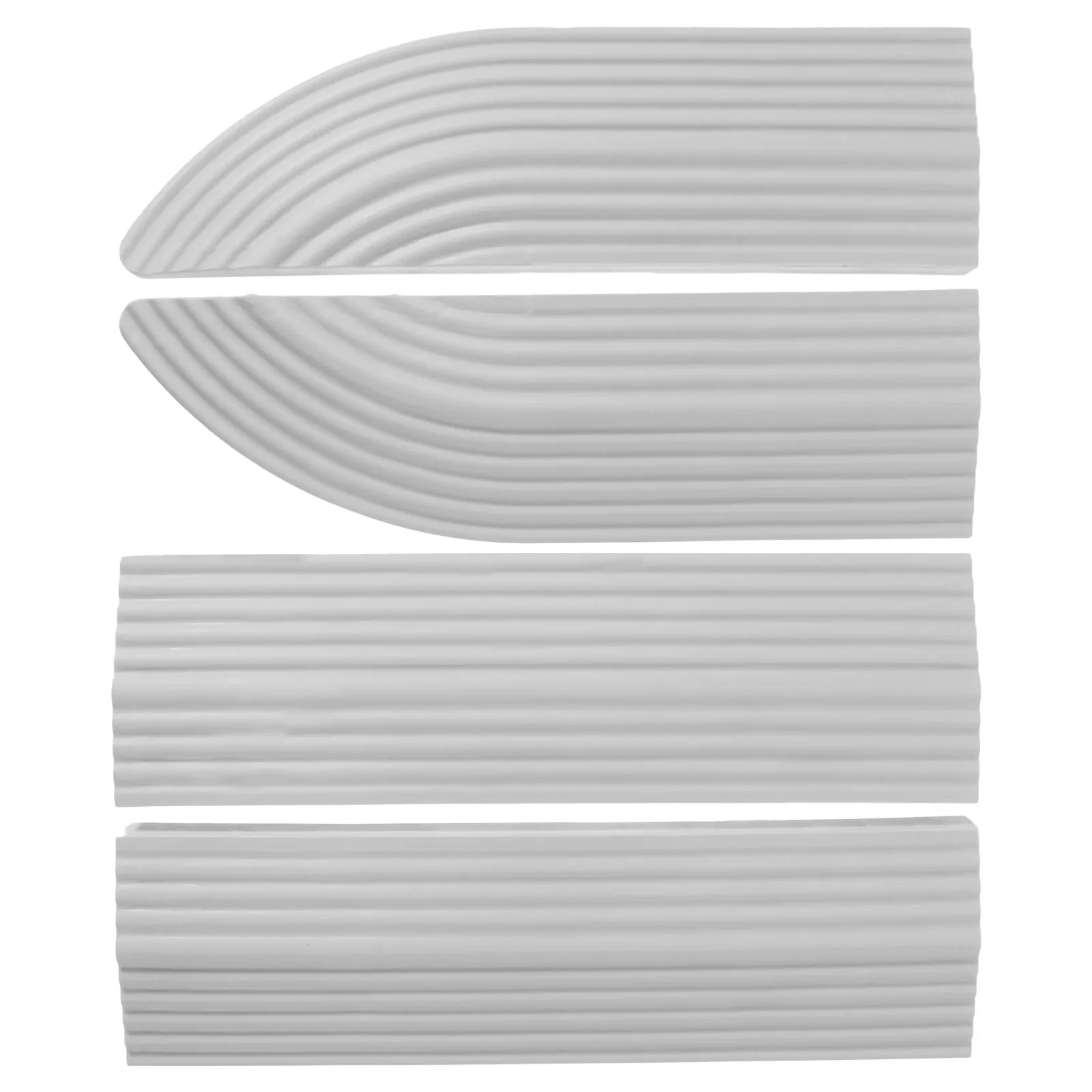 1セットゴム製掃除ロボット用スロープ-軽量敷居スロープパッド-家庭用オフィスエントリードア用-小型ステップクロッシングマット