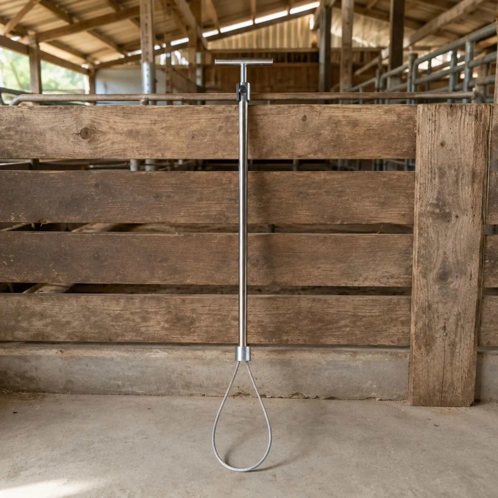Controlled Pig Handling Pole with Stainless Steel Tube for Farm Work Vaccination Restraint