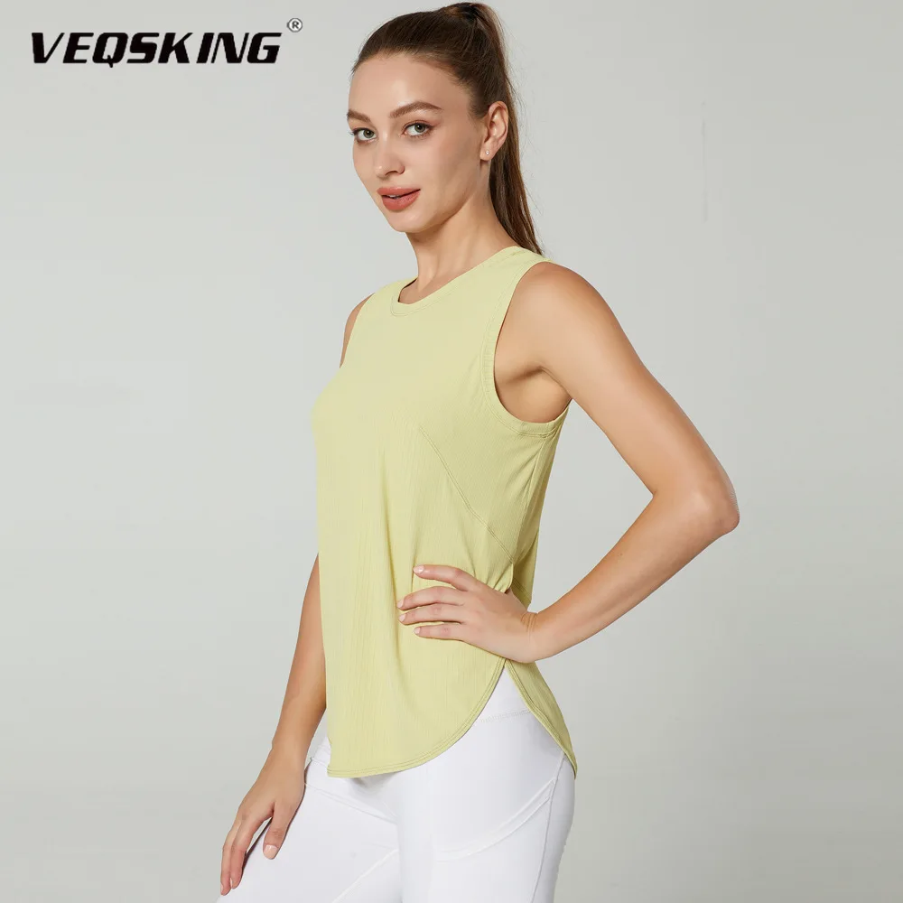 

Летний женский быстросохнущий спортивный жилет, топ для бега для фитнеса, йоги, свободная и дышащая тренировочная одежда без рукавов