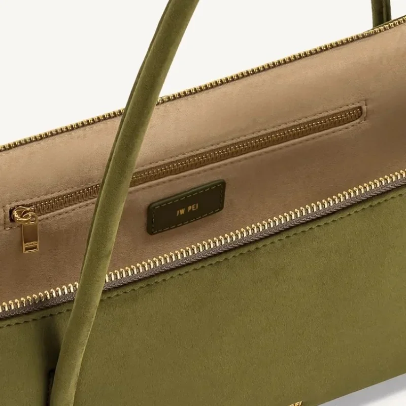 JW PEI French Stick Bag Solid Color Multifunctional Handbag High-quality Luxury Design Exquisite Aesthetic Bag with Metal Zipper