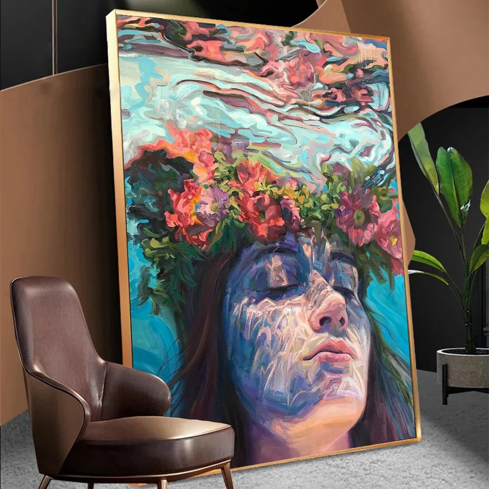 Stunning Underwater Paintings Self-adhesive Art Poster Retro Kraft Paper Sticker DIY Room Bar Cafe Stickers Wall Painting