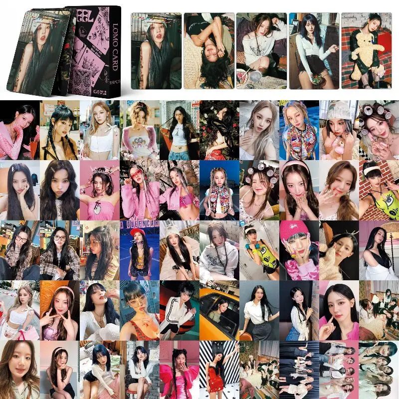 55pcs/set KPOP (G) I-DLE NEW Album Card I Feel Small Card GIDLE Ye Shuhua MINNIE HD Printed Photo Card Lomo Card Fans Gift