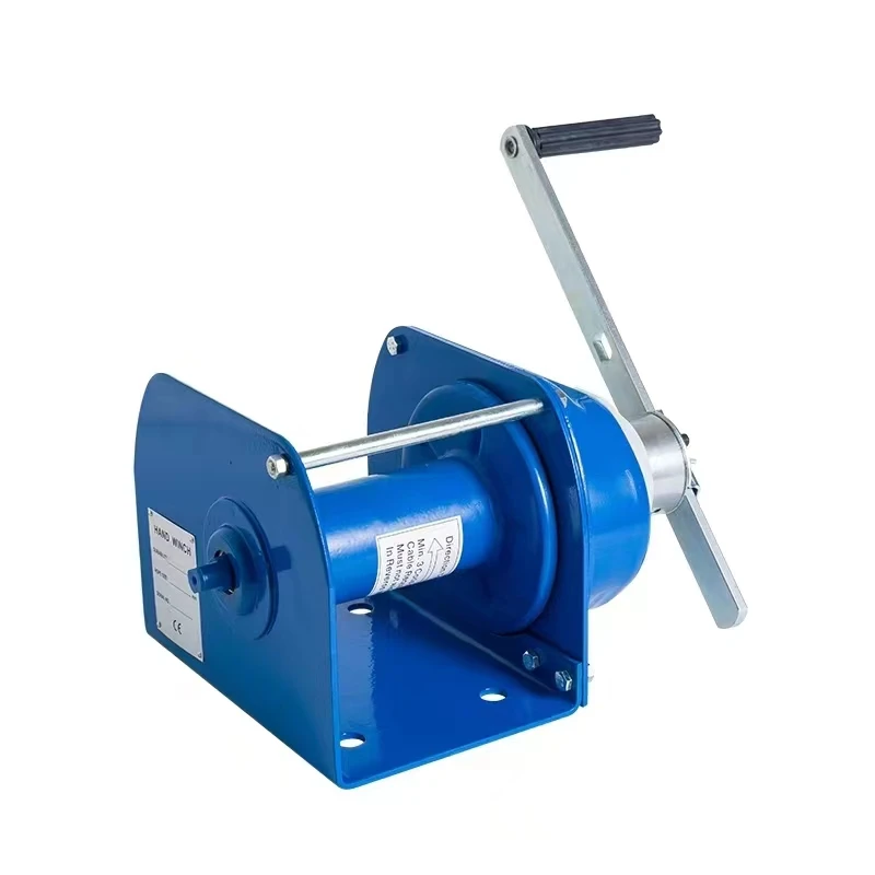 1 2 3 ton heavy duty manual small hand crank winch band 1130 kg heavy duty hand winch with cable mini hand winch fork lifter