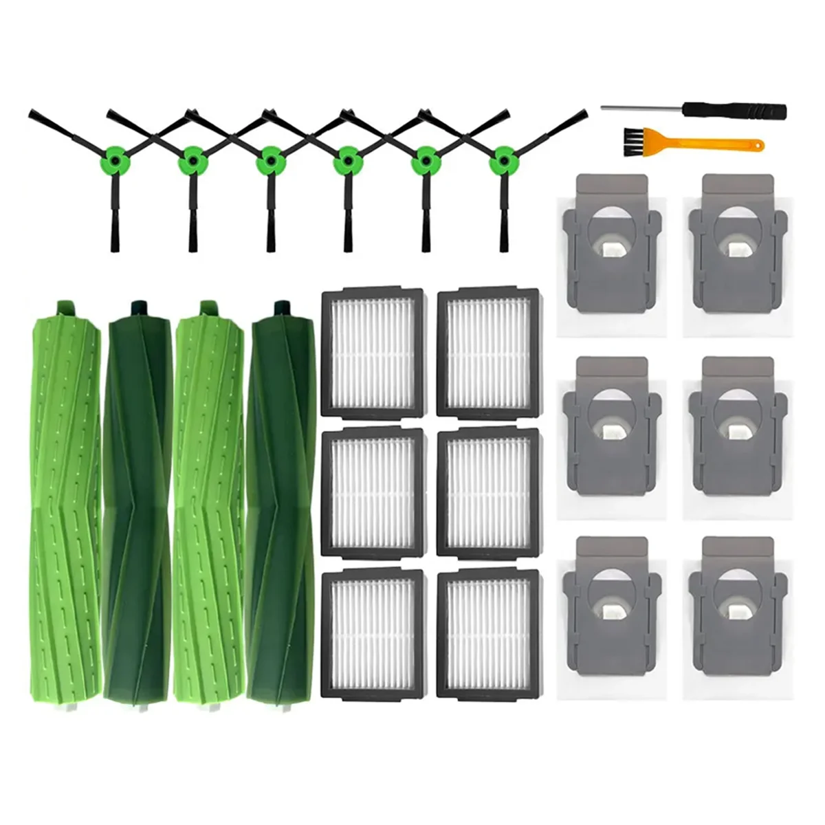 مكنسة كهربائية روبوت Irobot رومبا كومبو i5/i5 +/j5/j5 + فرشاة جانبية رئيسية ملحقات فلتر hepa