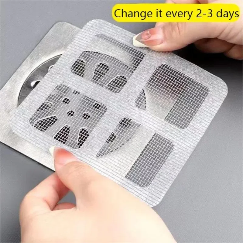 20PCS Disposable Home Anti-Clogging Filter Net Bathroom Hair Filter Sticker Insect Proof Floor Drain Sticker Sink Hair Catcher