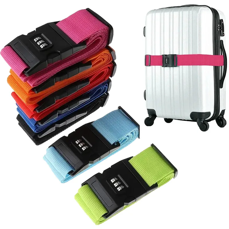 

Регулируемый ремень для багажа, 1 шт., упаковочный ремень, аксессуары для путешествий, принадлежности для чемодана, фиксированный ремень, замок для киптера, ремень для чемодана