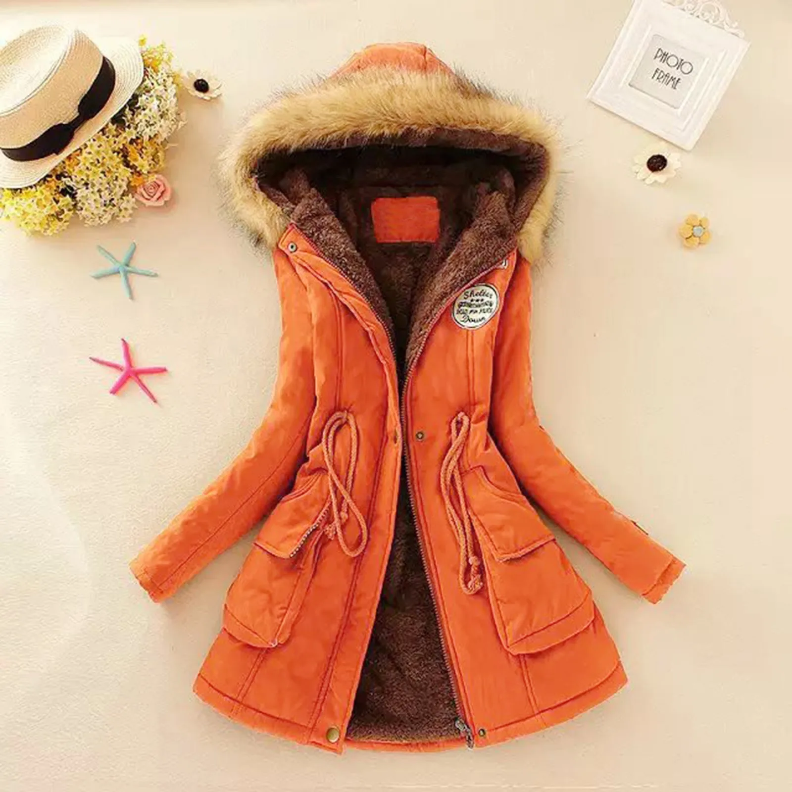 ฤดูใบไม้ร่วงฤดูหนาวParkasผู้หญิง2024หนาHooded Parka Mujerผ้าฝ้ายเบาะCoat 3XL Casual Slim JacketหญิงOutwear