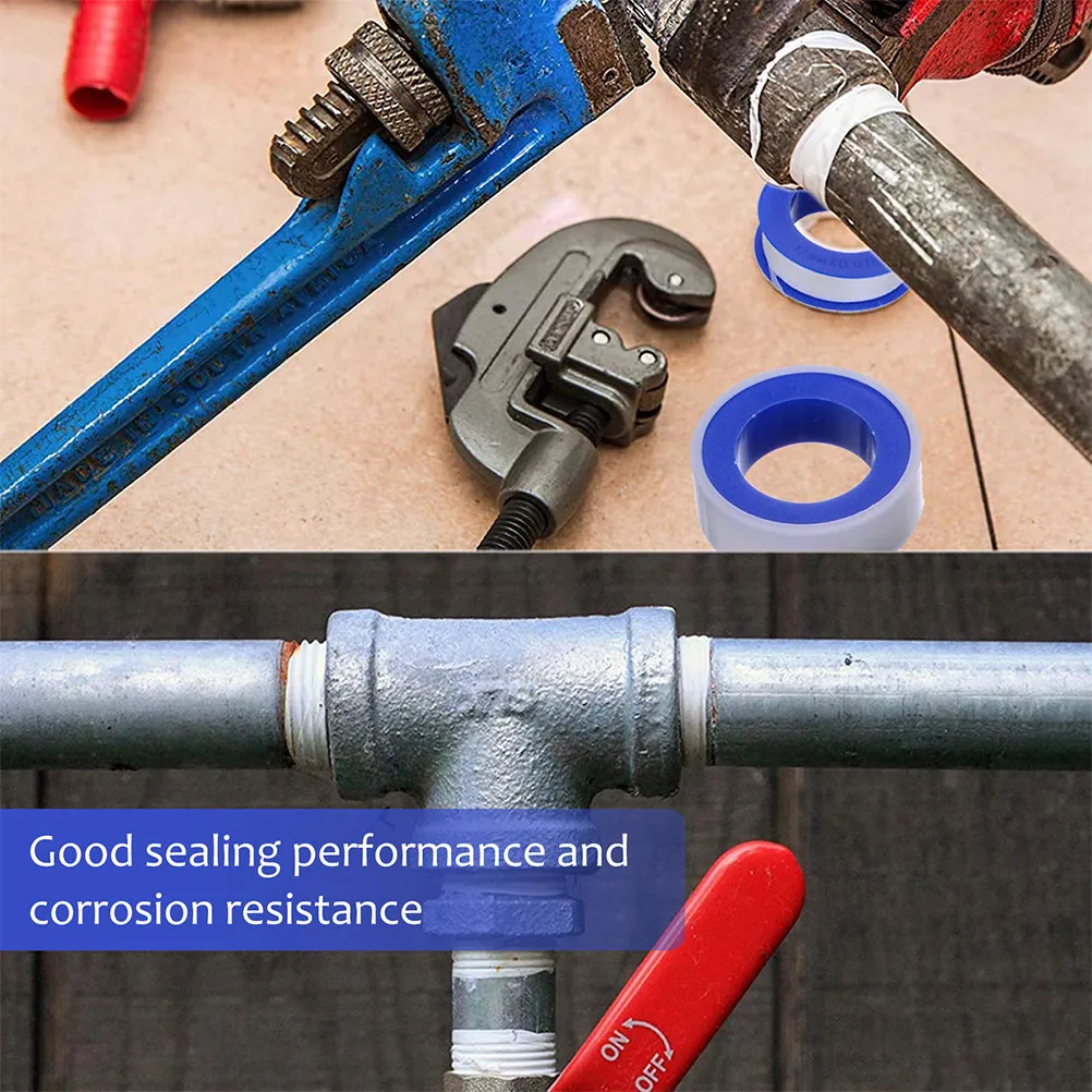 20Pcs Industrial Grade Ptfe Tape Waterproof High Adhesion Thread Tape for Water Pipes Gas Lines Plumbing Fixtures Seal Belt