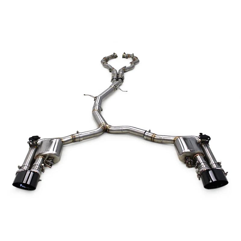 

Deleville Valvetronic Catback Exhaust For Audi RS4/RS5 B9/B9.5 2.9T 2017-2024 Muffler Pipe Black Carbon Fiber Tips