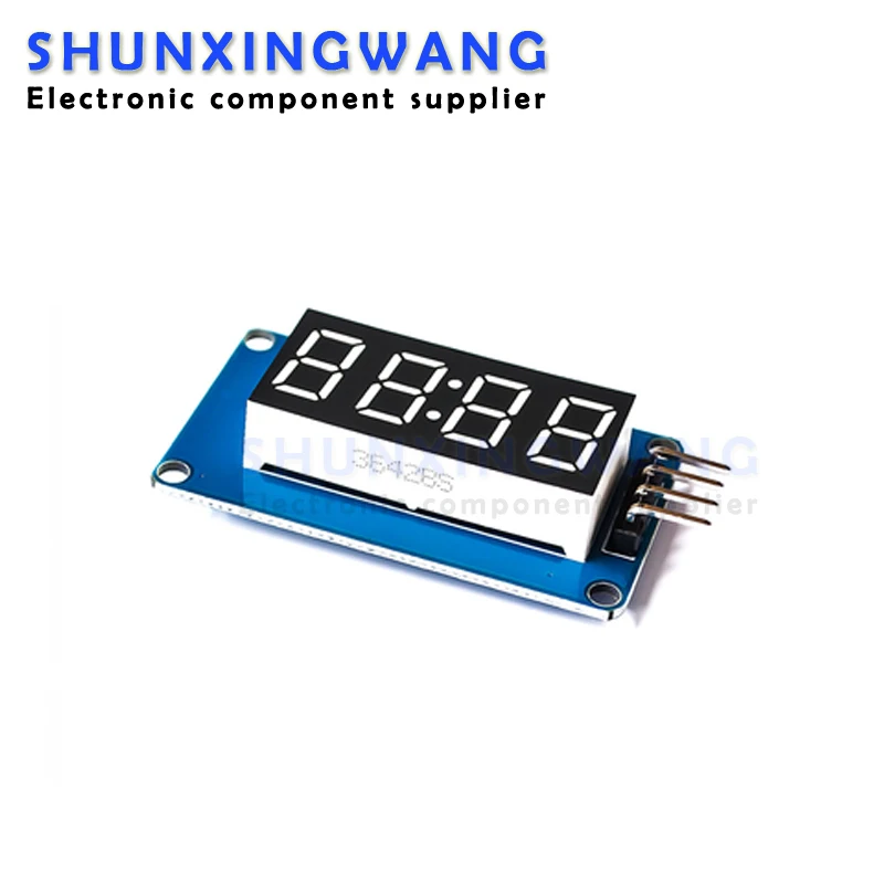 Nixie Tubo Display Module, LED Brilho Ajustável, Hora e Relógio Acessórios, Building Block, de 4 dígitos