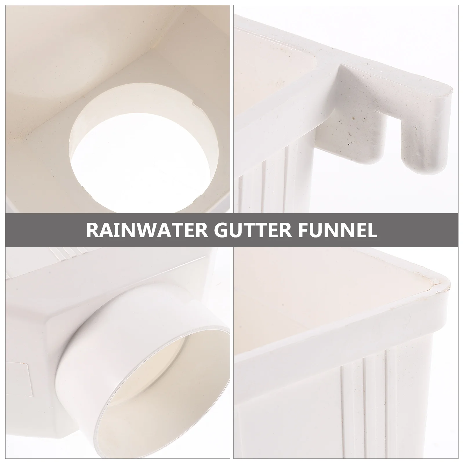 

Pvc Downspout Connector Gutter Rainwater Funnel Outdoor Drainage Accessory For Rain Barrel Water Collection System