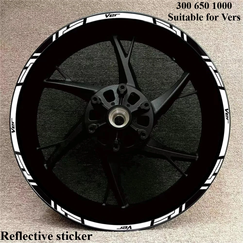 

X300 Ver650 Ver1000 Suitable for Kawasaki Ver Reflective Motorcycle Wheel Tire Modification Sticker Hub Decals Rim Stripe Tape