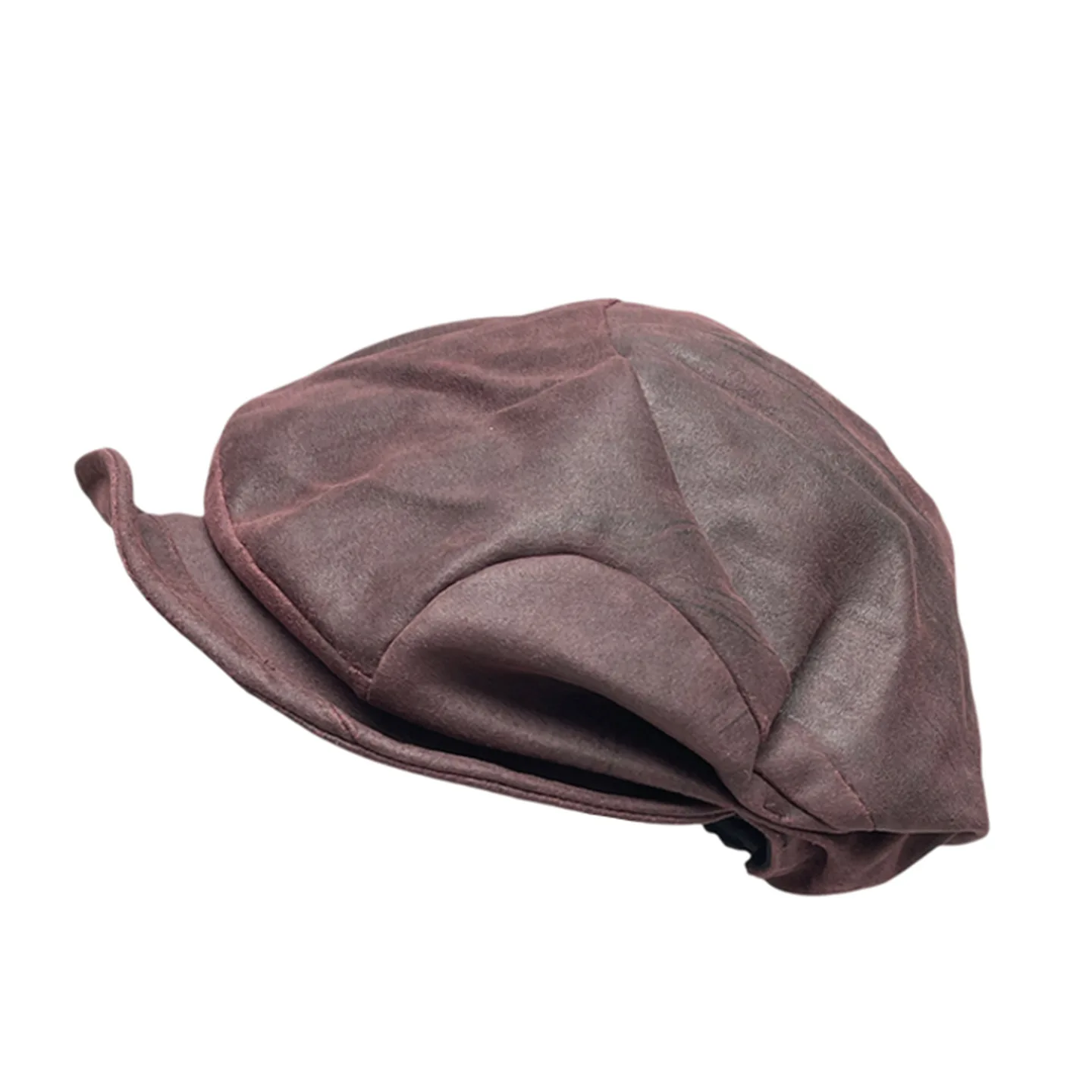 

Vintge Suede‌ PU Leather Berets Women Irregular Wrinkled Painter Cap 2025 Autumn Spring Outdoor Boinas Para Hombre Gorro Chapeu
