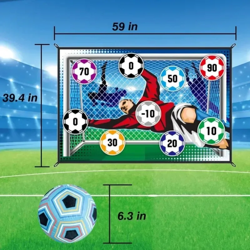 Set di tappetini da calcio Set di giocattoli da calcio per interni all'aperto Regali per ragazzi di allenamento di calcio multigiocatore Giochi di calcio competitivi multigiocatore