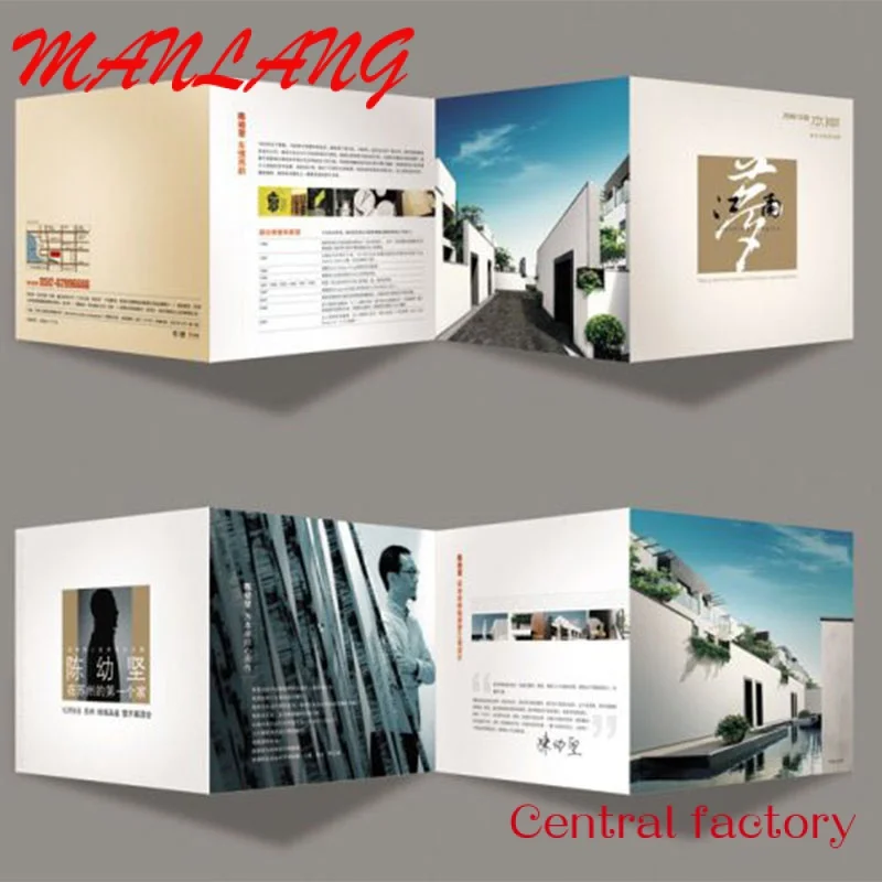 Custom  Directly factory custom product installation manual Design  Flyers printing Folded Catalogue Leaflet