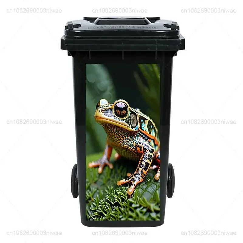 PVC waterproof creative and personalized animal painting trash can stickers, wall paintings, autocollant poubelle extérieure