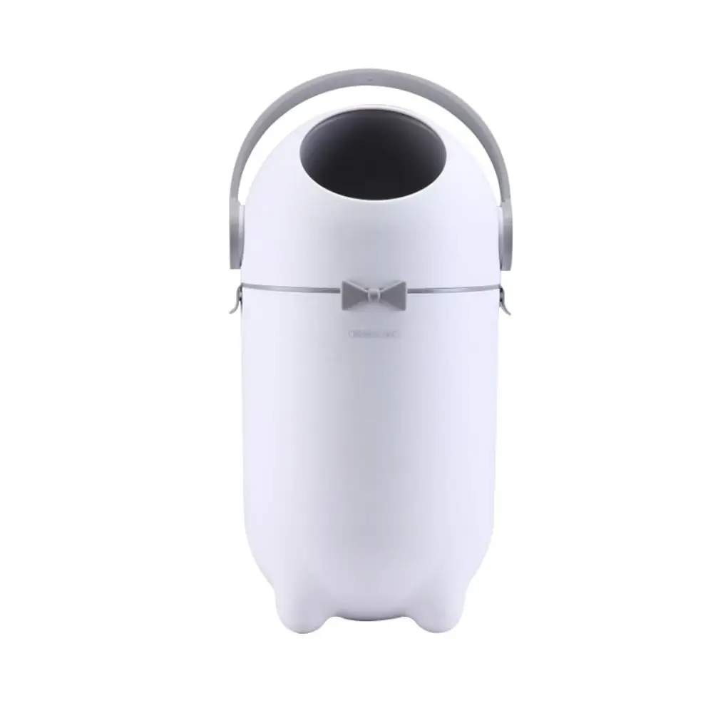 

Portable 15 L Diaper Trash Can Large Capacity with Lid Waste Can Silent Opening Closing Handle Simple Trash Bin Household