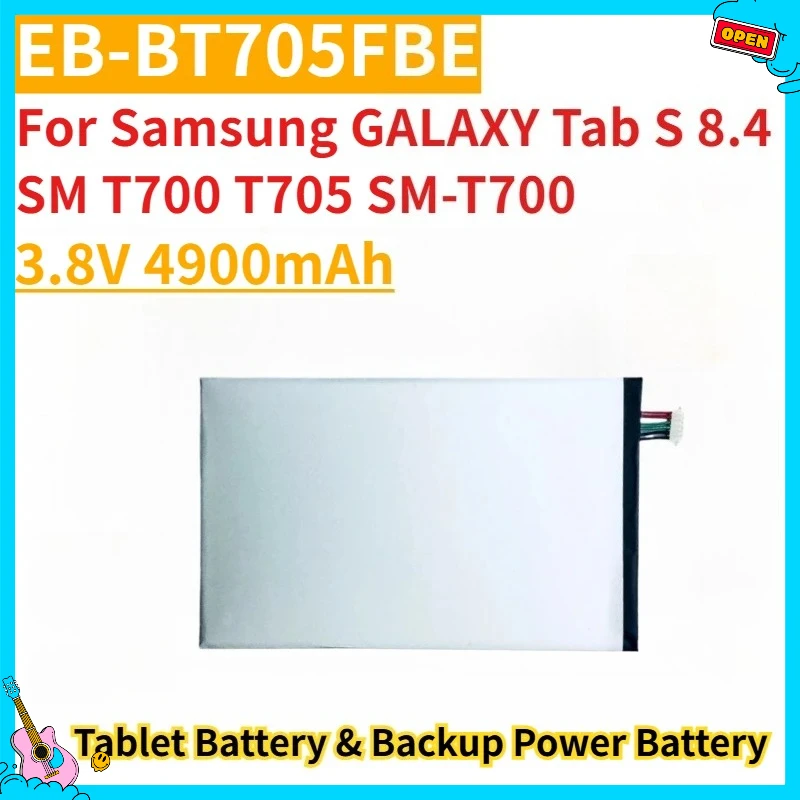 Nuova batteria sostitutiva per tablet e batteria di backup EB-BT705FBE 3.8V 4900mAh per Samsung GALAXY Tab S 8.4 SM T700 T705 SM-T700