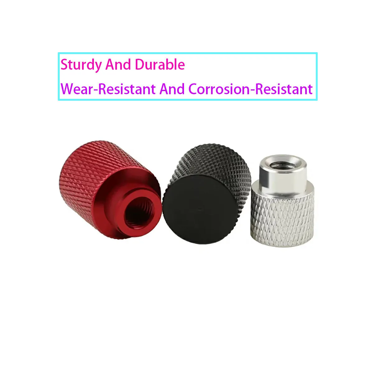 Aluminum Alloy Knurled Thumb Nuts Red Black Extended Step Thumb Nuts Hand Tighten Nut M3 M4 M5 M6