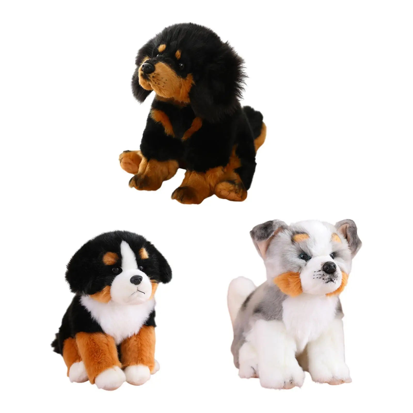 Dog Plush Toy Stuffed Animals Kids Toy Creative Cartoon Realistic Decoration