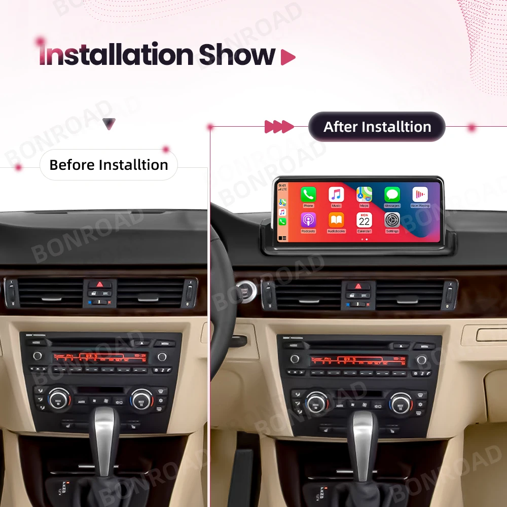 BONROAD اللاسلكية Carplay أندرويد السيارات مشغل وسائط متعددة راديو السيارة لسيارات BMW 3 سلسلة E90 E91 E92 E93 شاشة تعمل باللمس مع بلوتوث #2