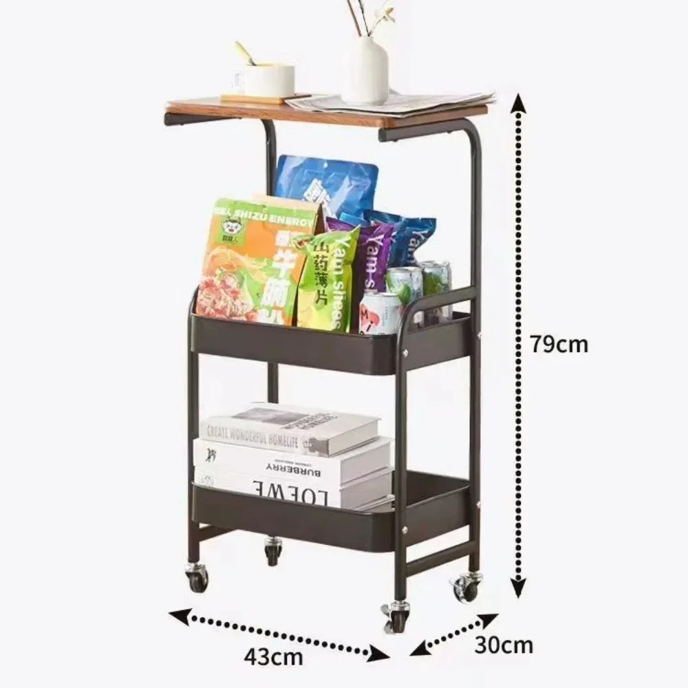 Modern Storage Carts Slim Multipurpose Rustproof Modern Storage Cart Multi-layer Rolling Cart with Wheels Home OrganizerTrolley