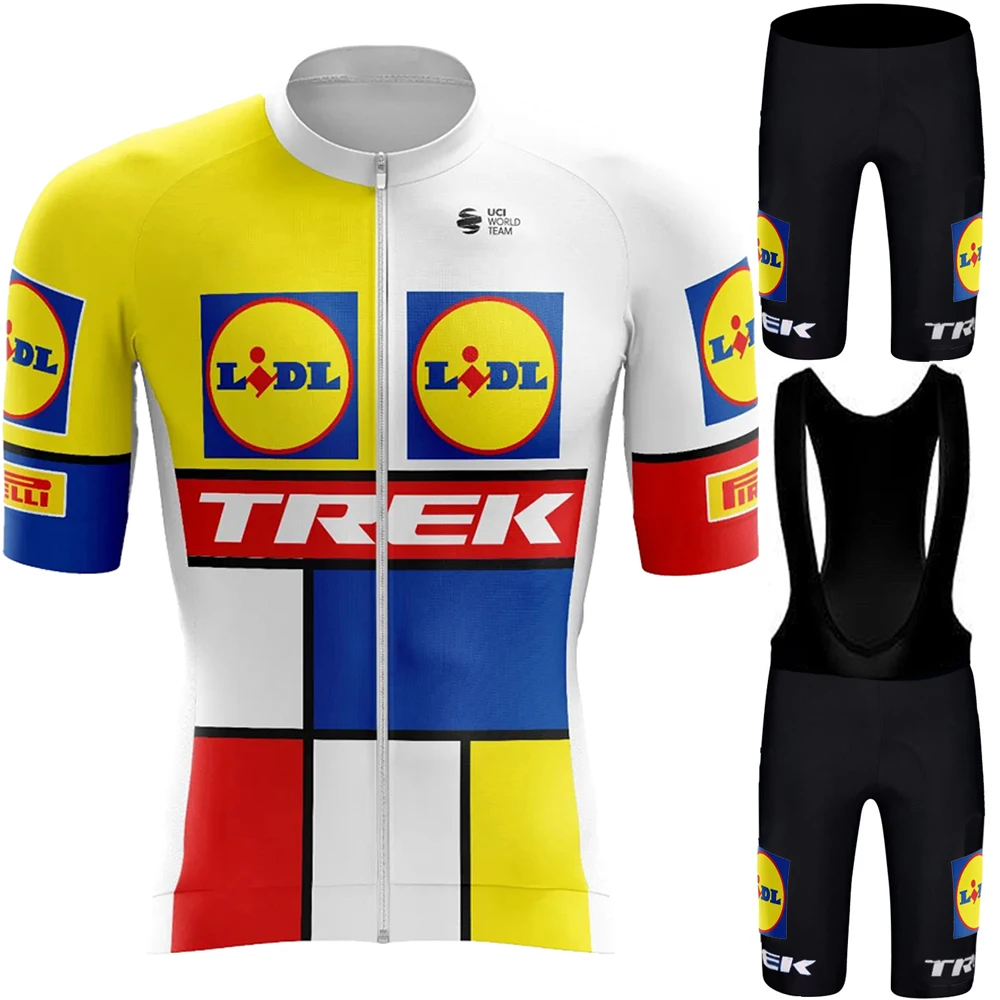 

Summer Cycling Clothing 2024 TREK Man Laser Cut Men Tricuta Clothes Uniform Shorts Cycle Jersey Spring Sports Set for Bicycle