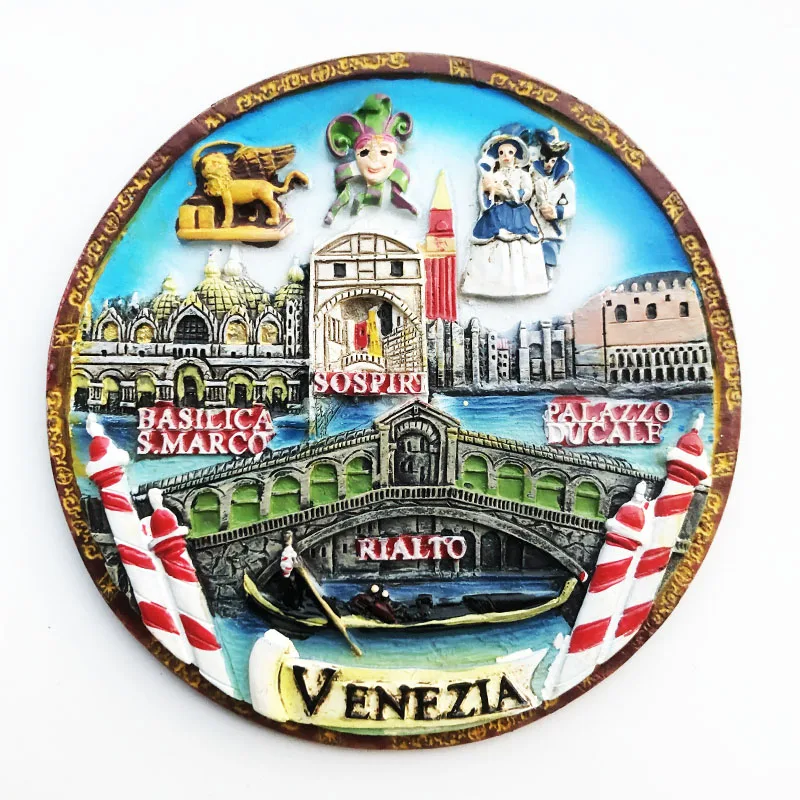 Venezia    Creative,Travel,Commemorate,Crafts,3D,Ornaments,Magnetism,Resin Material,Refrigerator Stickers