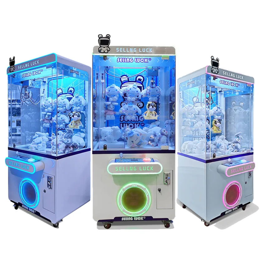 Attractive metal cabinet plush claw toy crane mini LED amusement claw machine