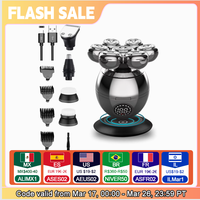 Razors for Men 5 in1 Bald Head Shaver Multifunctional Grooming Kit Cordless Bald Machine for Men Electric Shavers