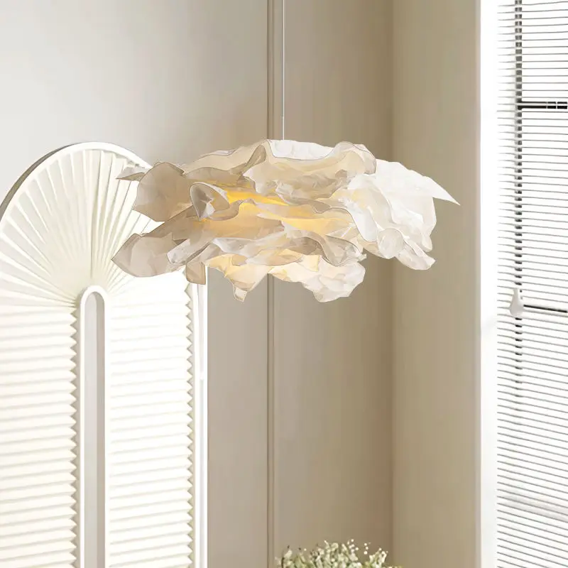 Clouds, wabi-sabi style, paper art, Japanese bedroom, study design, B&B dining room decorative chandeliers