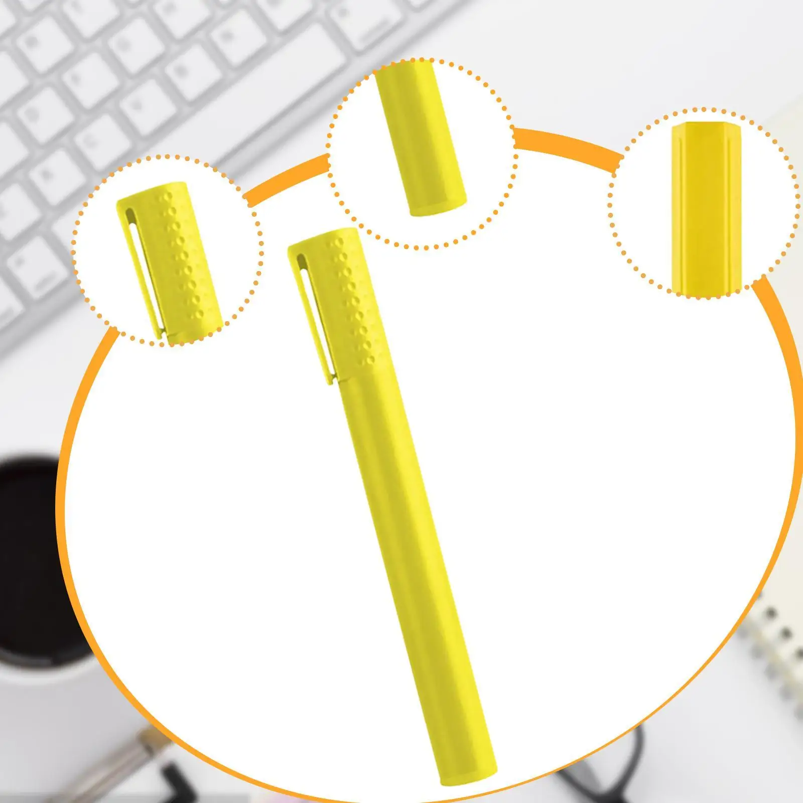 طرف إزميل أصفر فلوري لطلاء ملاحظات الكتاب للبالغين والأطفال