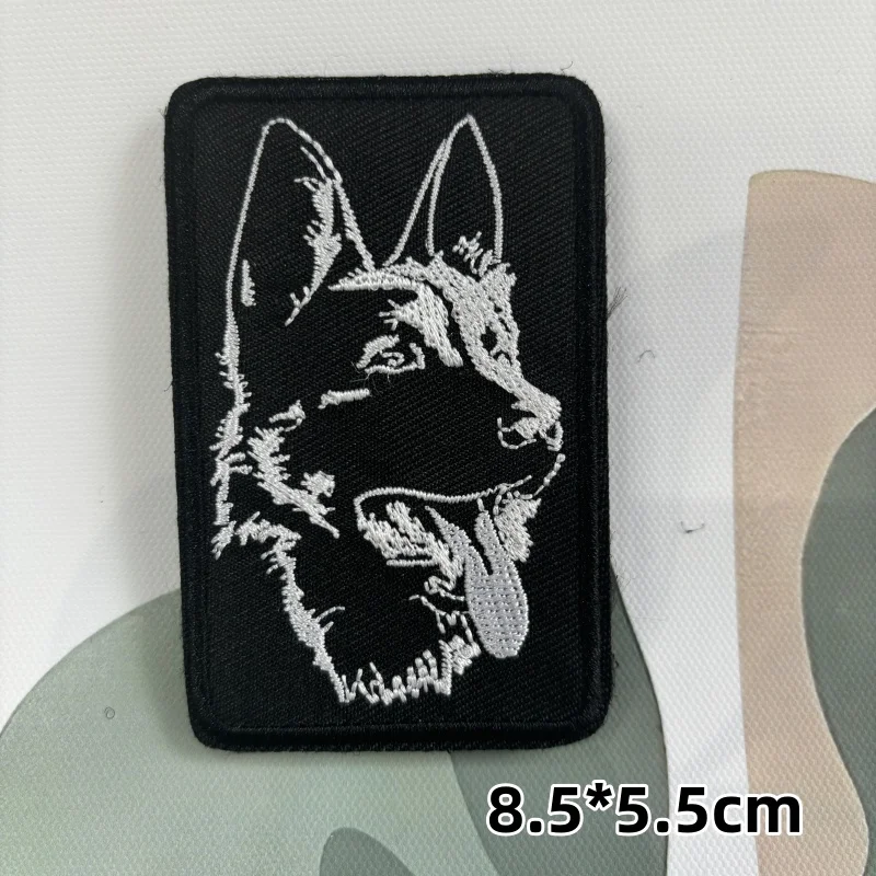 Tactical German Shepherd Embroidered Patch Cute THIS IS FINE\