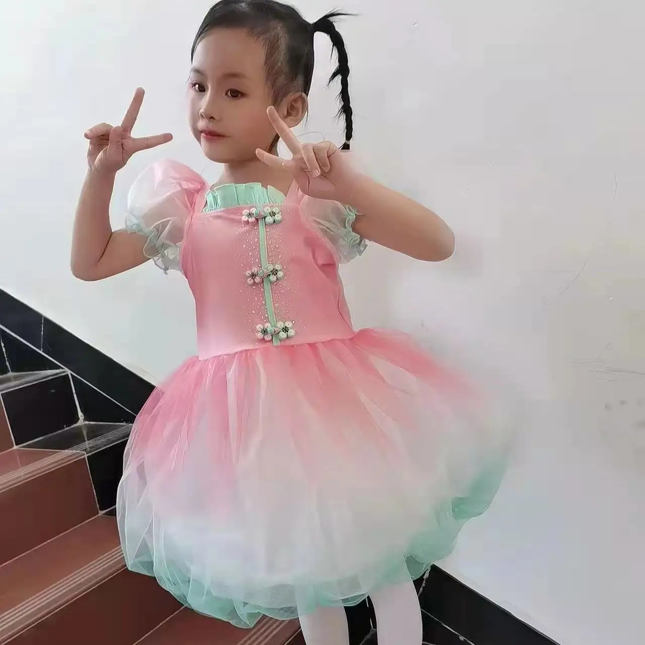 Kinder Pluizige Rok Performance Kleding Kinderen Schattige Gaas Rok Podium Performance Kleding Ballet Tutu