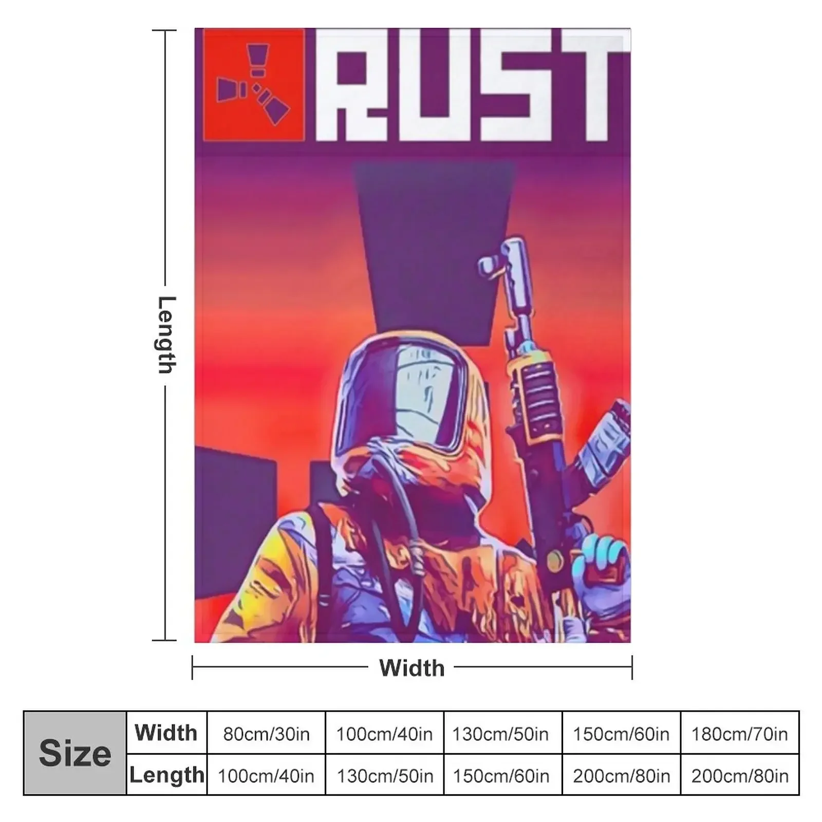 Rust Game Poster Throw Blanket Hairys Blankets For Bed Softest for winter Blankets