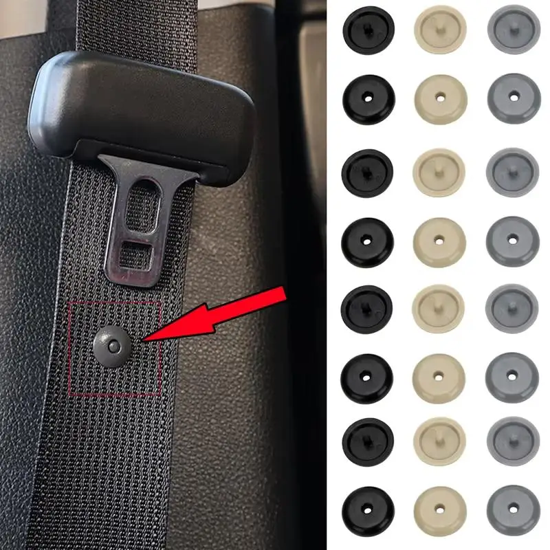 10 Pairs Universal Seat Belt Stopper Button Car Safety Buckle Limiter Retainer Secure Fastening for Cars and SUVs