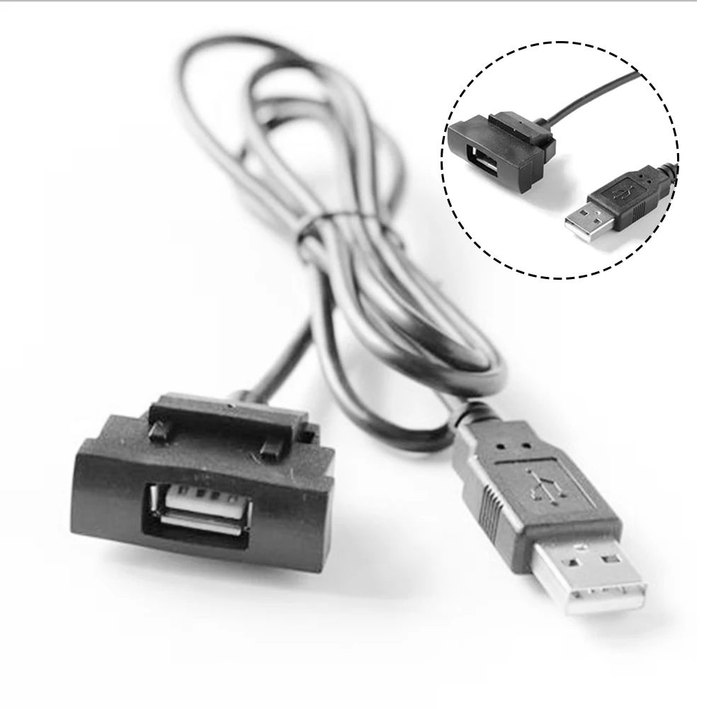 For Skoda Octavia RCD510 RNS315 Radio USB Interface Cable Adapter 150CM Black ABS Extension for Navigation System Modification