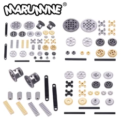 Marumine Gear Parts Bricks Technology Mechanical Building Blocks MOC 3649 32072 3647 62821 3706 3648 Model DIY Accessories Set