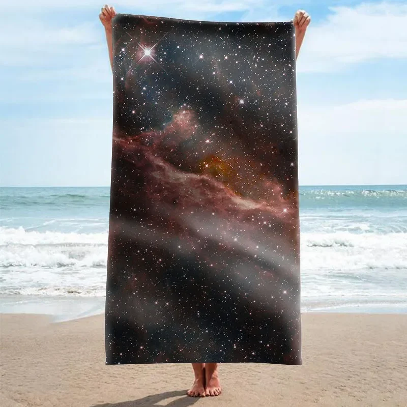 Starry Sky Bath Towels Mysterious Universe Galaxy Beach Towel Bathroom Sport Towel Microfiber Shower Quick Dry Swimming Cover