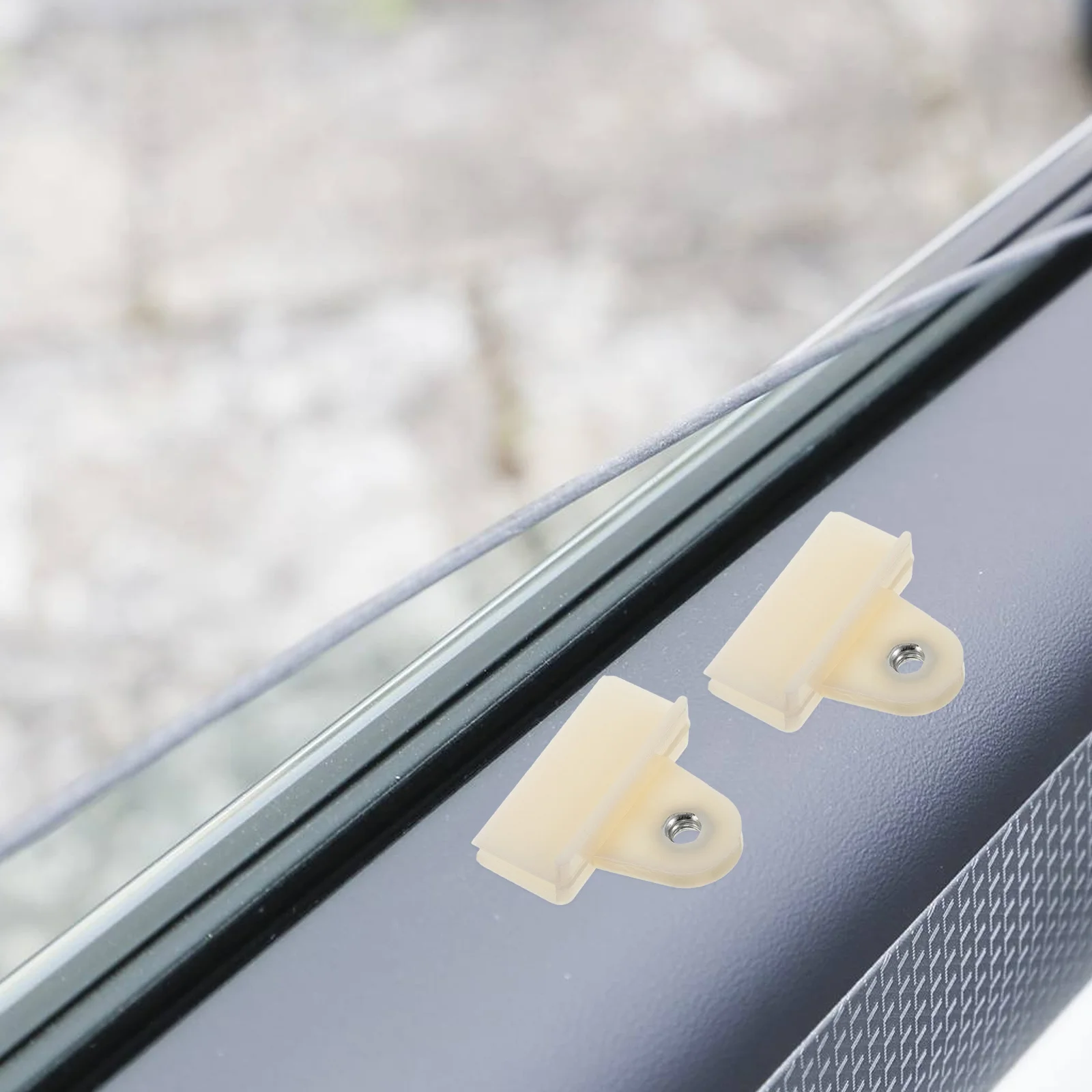 

1 пара прочных автомобильных стеклянных монтажных кронштейнов, универсальная посадка, простая установка, стабильная фиксация для автомобильных окон, без погремушки