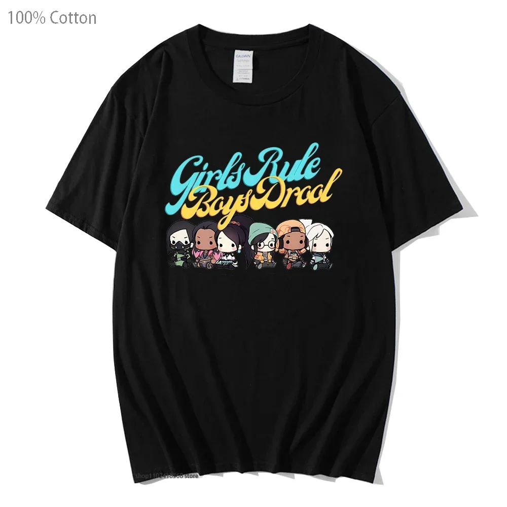 تي شيرت Valorant تي شيرت رجالي مطبوع عليه رسوم كرتونية تي شيرت Jett Viper Sage Killjoy Raze Reyna ملابس عصرية لطيفة تي شيرت فضفاض كوسبلاي بأكمام طويلة #4