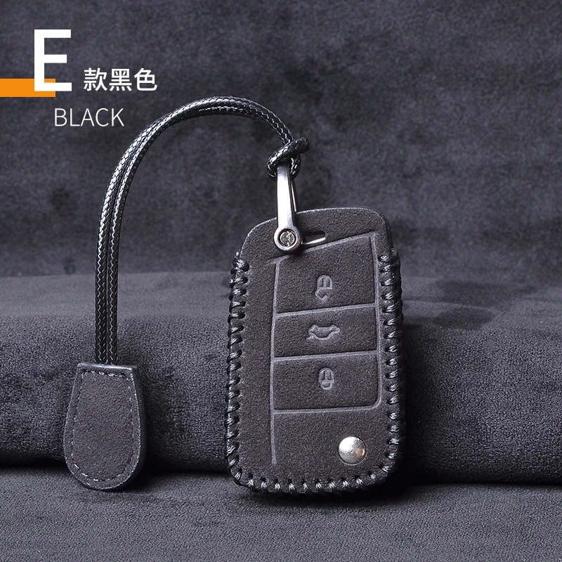 

Car Key Case Cover For Volkswagen VW Polo Golf 7 MK7 Tiguan passat For Skoda Octavia Kodiaq Karoq For Seat Ateca Leon Key Bag