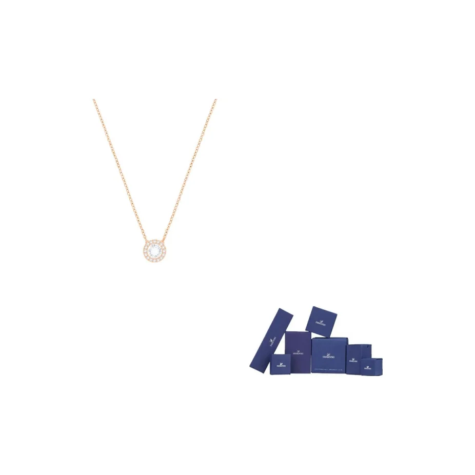 Swarovski Beating Heart Metal Necklaces Women's Rose Gold 5367855