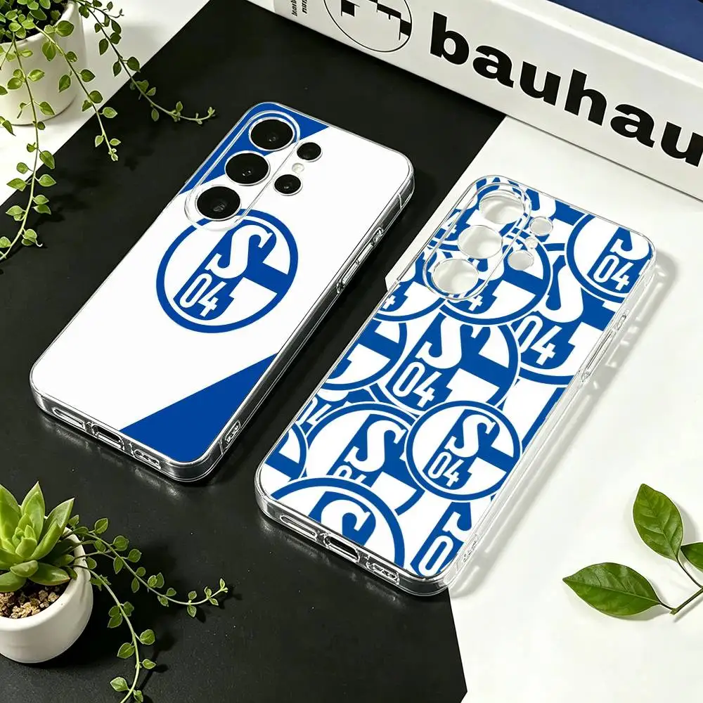 S-Schalke 04 PC  Clear Phone Case For Samsung S24 S23 S22 S21 S20 S10 Note 20 Ultra Note 10