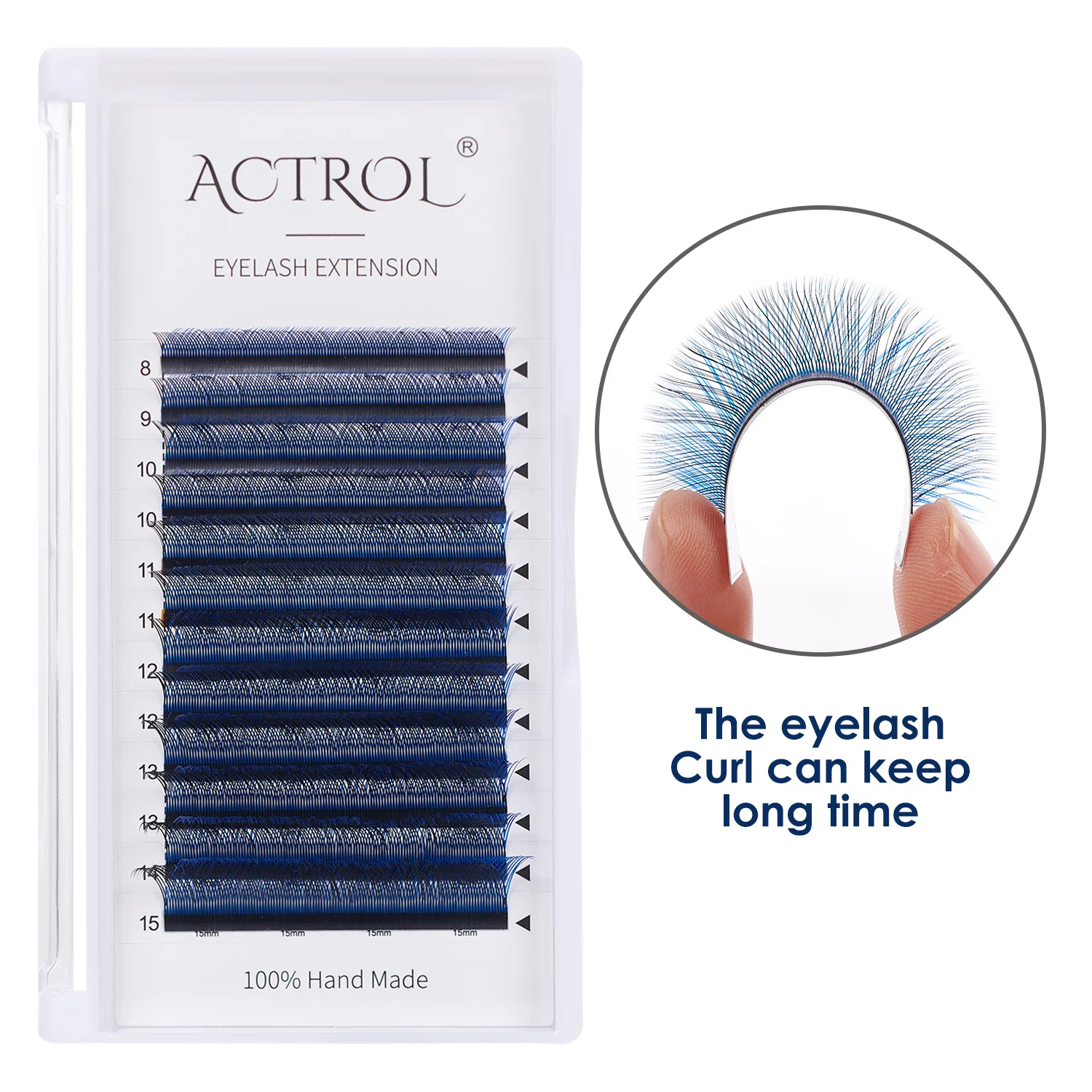 ACTROL  YY Shape Ombre Color Eyelashes Extension Two Tip Lashes C/D Curl Natural Eyelashes Colored Lashes Y Blue Purple Eyelash