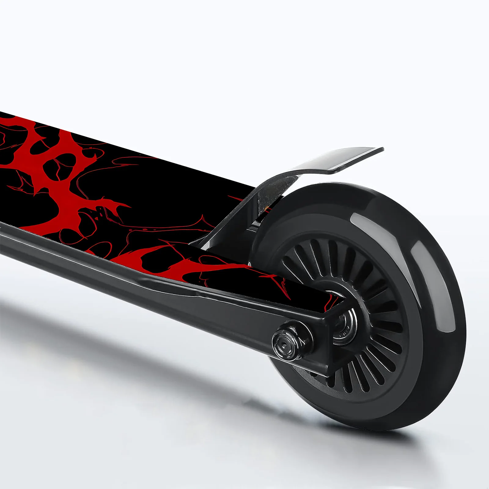 

1 red flame thorn diablo scooter sticker, skateboard body sticker, personalized installation anti-skid PVC material sticker easy