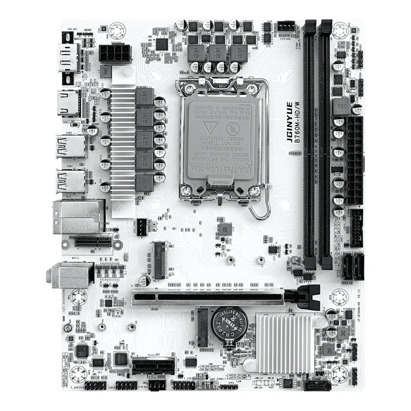 JGINYUE B760M HD-W V2 Motherboard M-ATX For Core 12/13/14th i5 13400/14400/12600K(max) PCIe4.0 DDR4 RAM GAMING Video Office