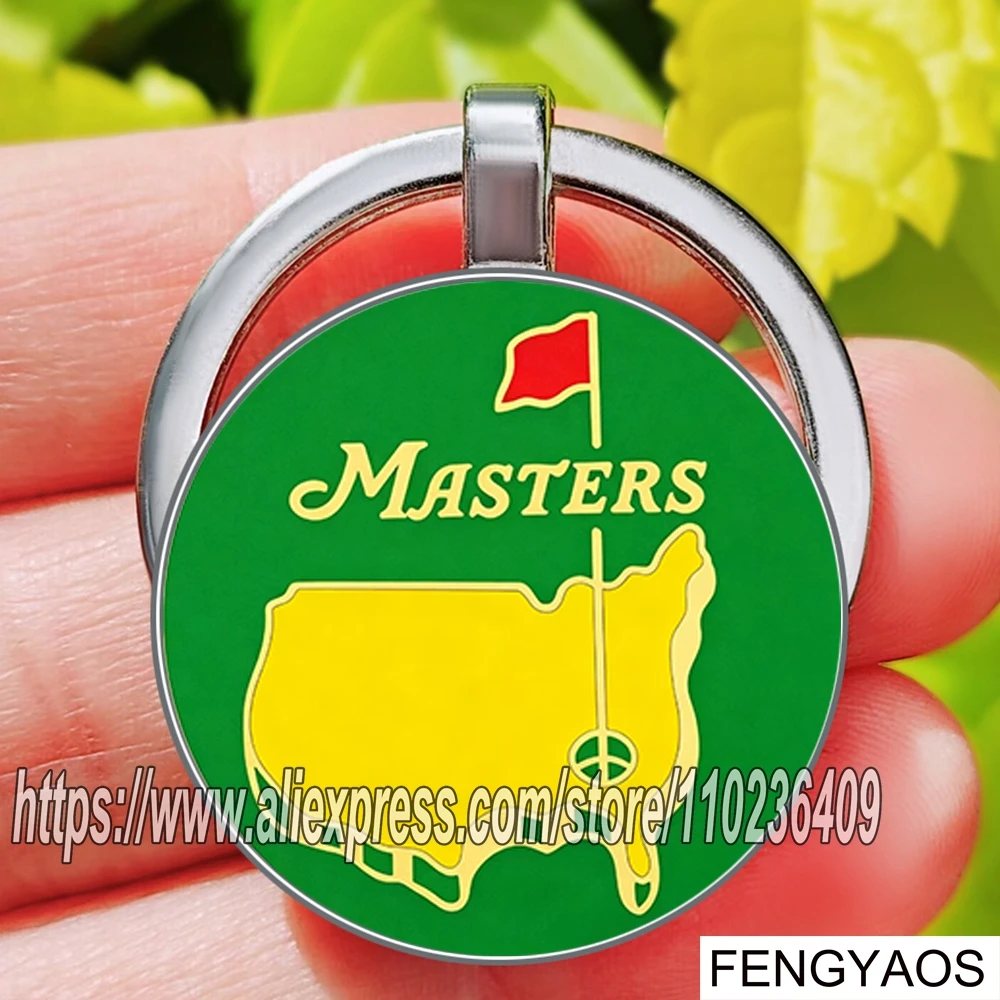 Golf Ball Keychains White Flower Golf Keychain Sports Key Ring Gift for Father and Grandfather