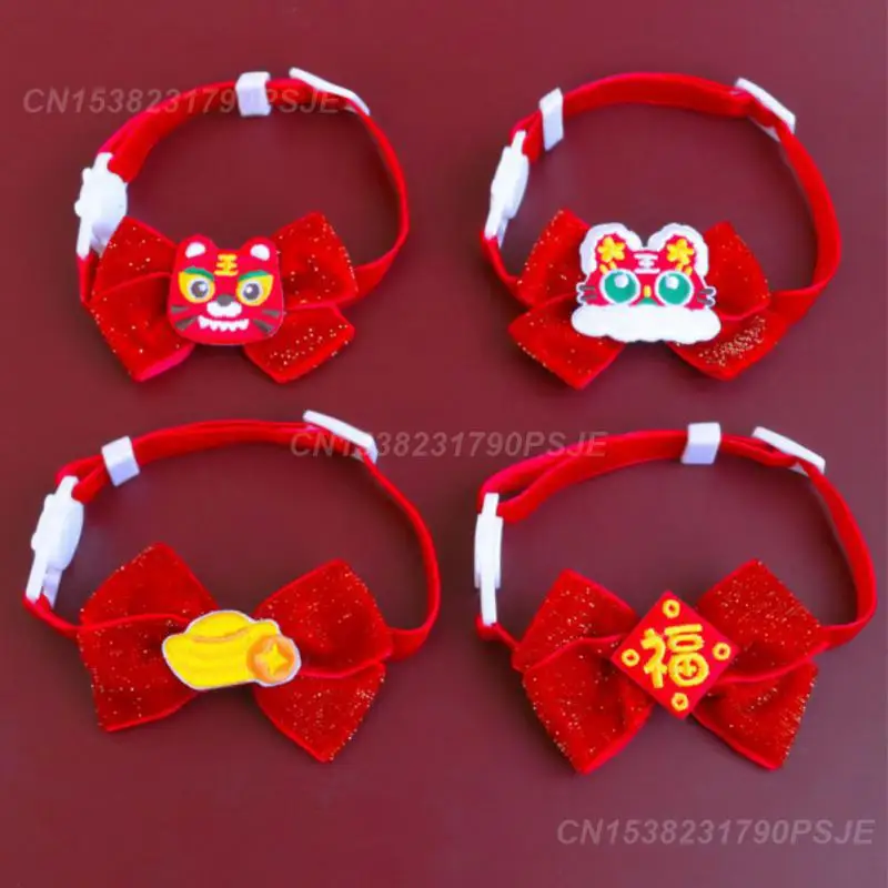 1/2/3PCS Pet  Dog Collar Cute Christmas Holiday New Year Decoration Adjustable Neck Strap Atmosphere Bow Tie Pet Cat