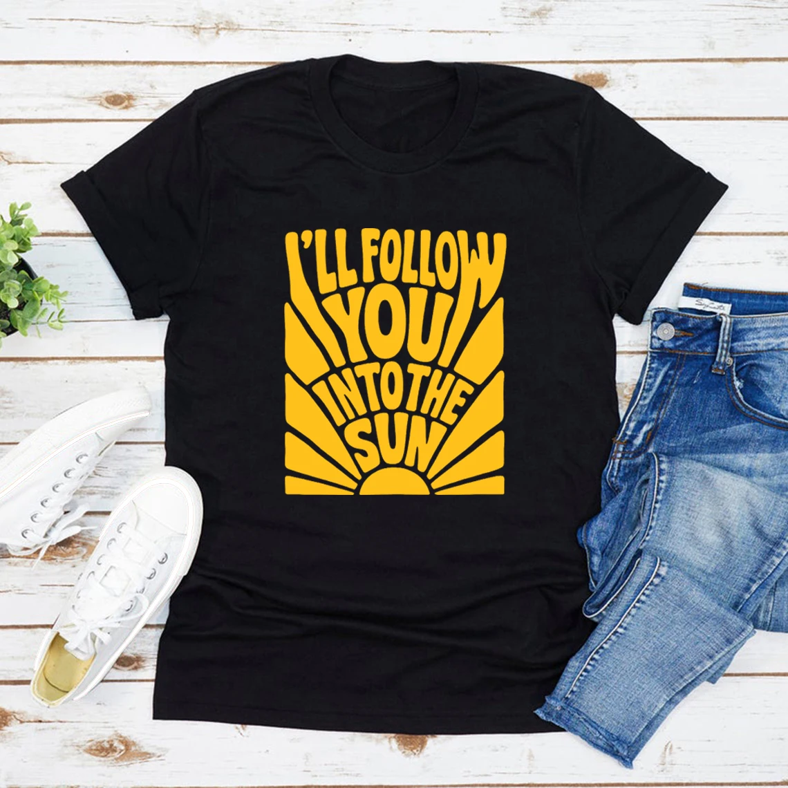 I'll Follow You Into The Sun T-Shirt KPop Fan Merch Korean Rock Shirt Kpop New Concert Tee Short Sleeve Tshirt Streetwear Tops